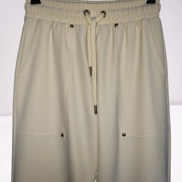 ZARA Ivory Dressy Jogger Pants - Picture 3 of 4